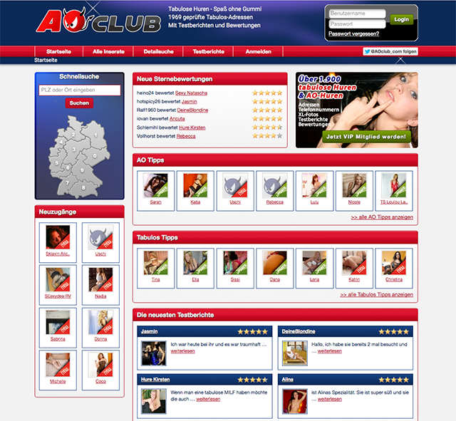 Homepage von AOclub.com