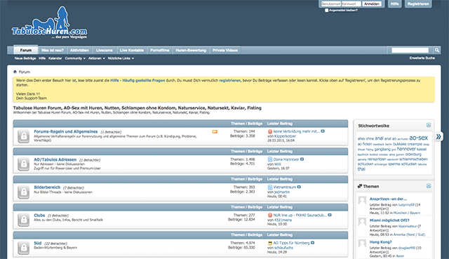 Das AO Huren Forum tabulose-huren.com