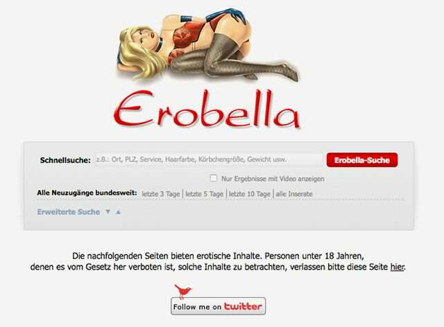 Startseite von Erobella