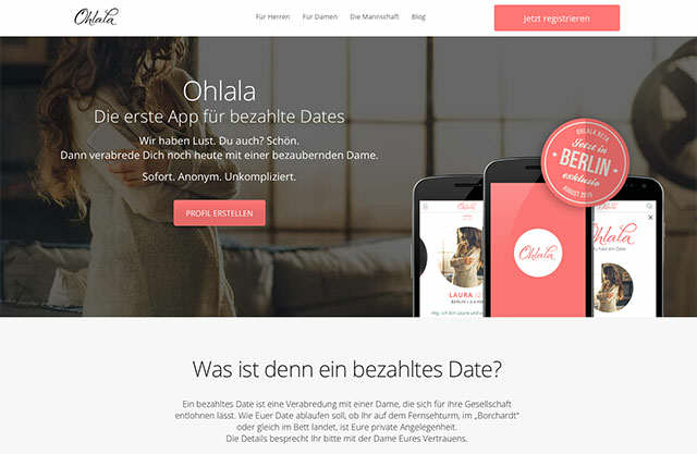 Ohlala-Homepage