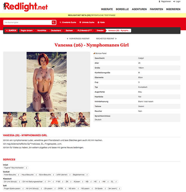 Redlight.net Sexanzeige